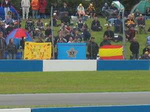 Image of Chaz's supporting fans at Donington Park
